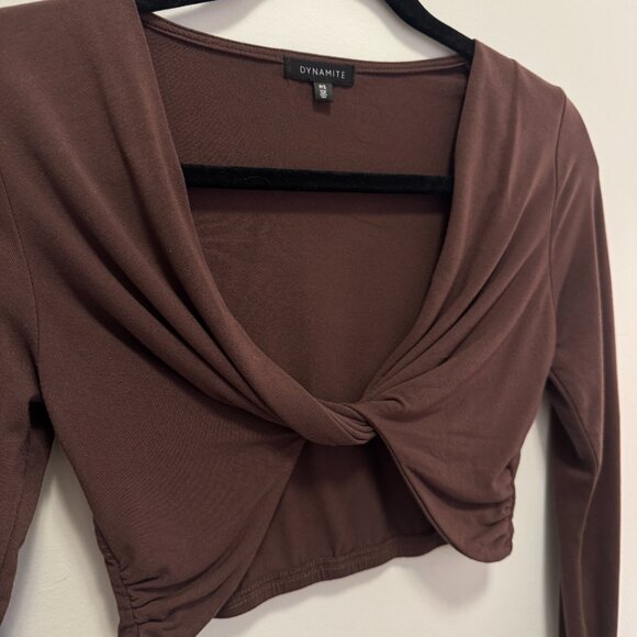 Dynamite Anais Long Sleeve Wrap Top - Picture 4 of 5